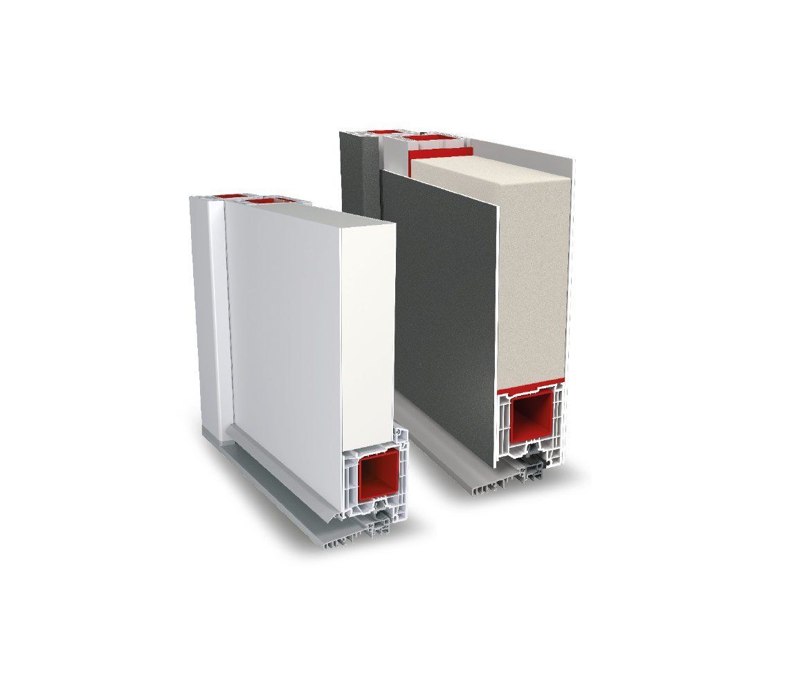 aluplast 85 mm entrance door cross-section