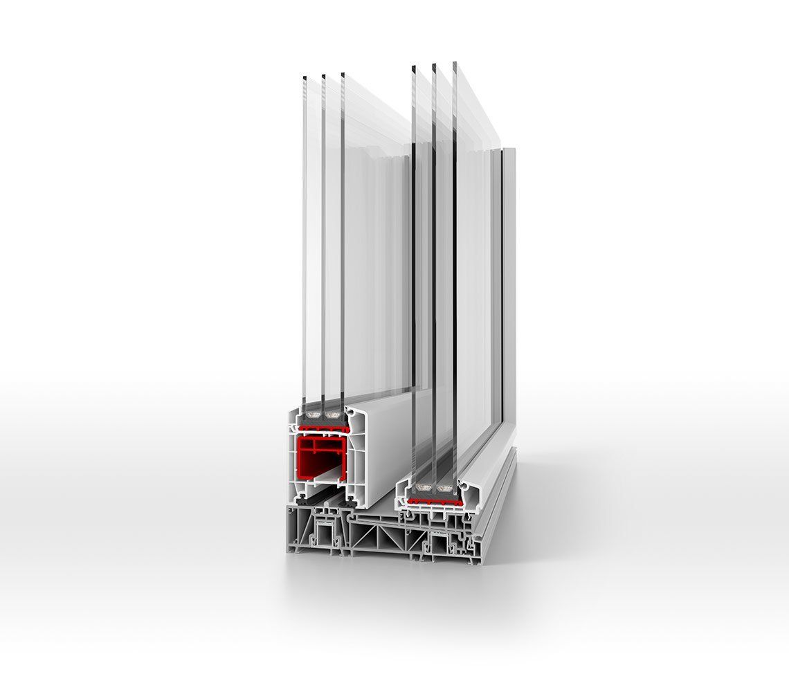 aluplast HST 85 lift & slide cross-section