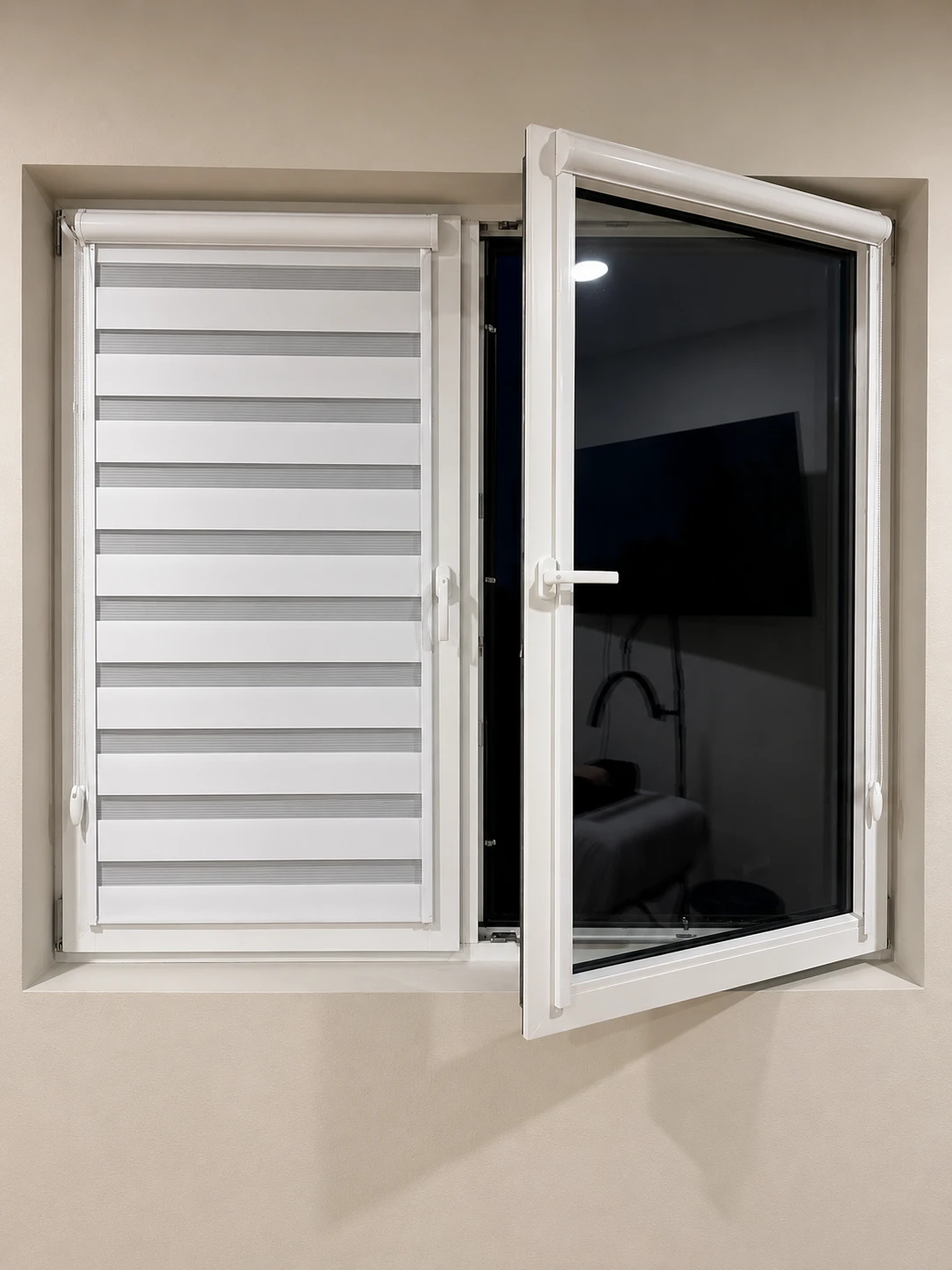 Tilt-turn window swung fully open inward